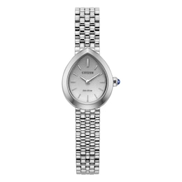 Citizen L Rainell Ladies' Eco-Drive White Dial Silver-Tone Stainless Steel Bracelet Watch