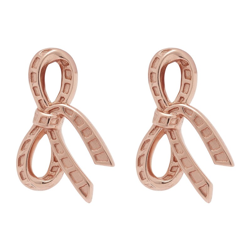 Olivia Burton Rose Gold Tone Vintage Bow Stud Earrings