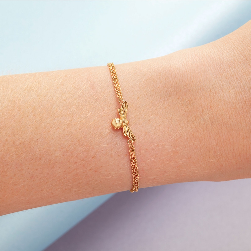 Main Image 3 of Olivia Burton Yellow Gold Tone Lucky Bee Chain Bracelet