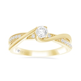 The Forever Diamond Entwine 9ct Yellow Gold 0.25ct Diamond Crossover Ring