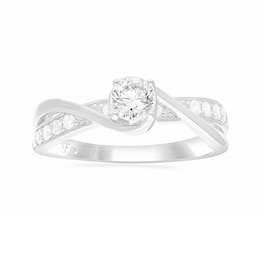The Forever Diamond Entwine 9ct White Gold 0.50ct Diamond Crossover Ring