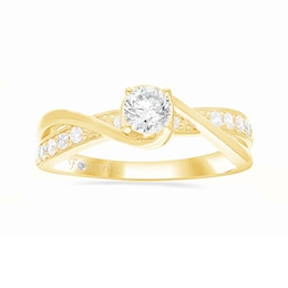 The Forever Diamond Entwine 9ct Yellow Gold 0.50ct Diamond Crossover Ring