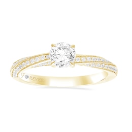 The Forever Diamond Signature 9ct Yellow Gold Twist 0.75ct Diamond Solitaire Ring