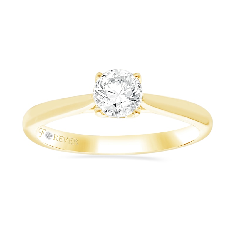 Main Image 1 of The Forever Diamond Icon 9ct Yellow Gold 0.50ct Diamond Solitaire Ring