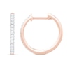 Thumbnail Image 0 of 9ct Rose Gold 0.15ct Diamond Detail Hoop Earrings