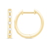 Thumbnail Image 1 of 9ct Yellow Gold 0.10ct Diamond Detail Hoop Earrings