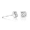 Thumbnail Image 0 of 9ct White Gold Cushion Shape Diamond Stud Earrings
