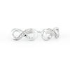 Thumbnail Image 2 of 9ct White Gold Infinity Diamond Stud Earrings