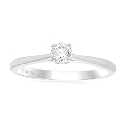 The Forever Diamond Halo Platinum 0.25ct Diamond Solitaire Ring