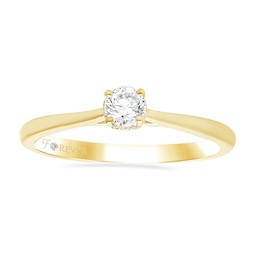 The Forever Diamond Halo 9ct Yellow Gold 0.25ct Diamond Solitaire Ring