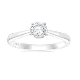 The Forever Diamond Halo 9ct White Gold 0.50ct Diamond Solitaire Ring