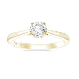 The Forever Diamond Halo 9ct Yellow Gold 0.50ct Diamond Solitaire Ring