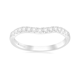 The Forever Diamond Icon 9ct White Gold Shaped Band 0.25ct Diamond Eternity Ring