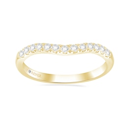 The Forever Diamond Icon 9ct Yellow Gold Shaped Band 0.25ct Diamond Eternity Ring