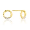 Thumbnail Image 1 of 9ct Yellow Gold Circle Diamond Stud Earrings