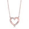 Thumbnail Image 0 of 9ct Rose Gold Heart Diamond Pendant