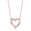 Thumbnail Image 1 of 9ct Rose Gold Heart Diamond Pendant