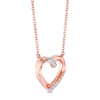Thumbnail Image 1 of 9ct Rose Gold Heart Diamond Pendant