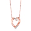 Thumbnail Image 2 of 9ct Rose Gold Heart Diamond Pendant