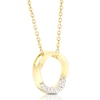 Thumbnail Image 2 of 9ct Yellow Gold Circle Diamond Pendant