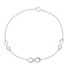 Thumbnail Image 1 of 9ct White Gold Infinity Diamond Bracelet