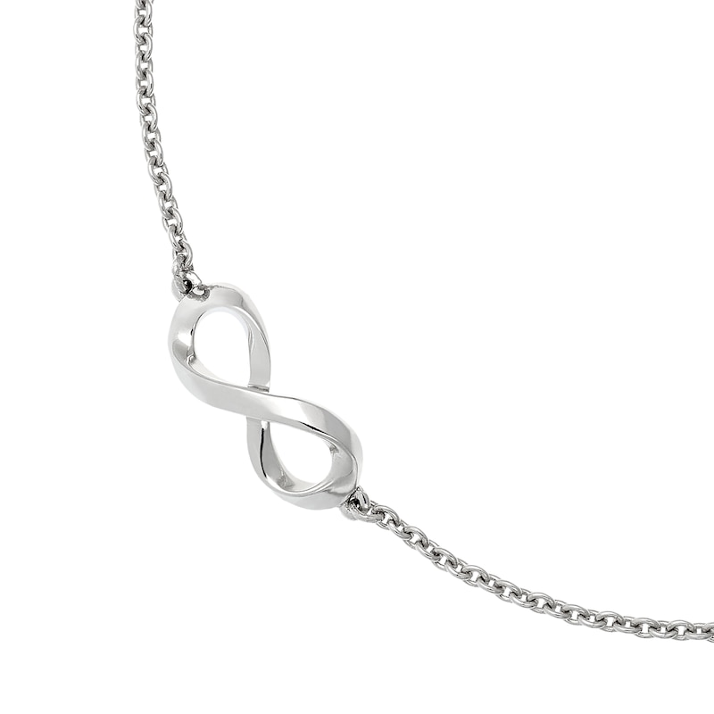 Main Image 2 of 9ct White Gold Infinity Diamond Bracelet