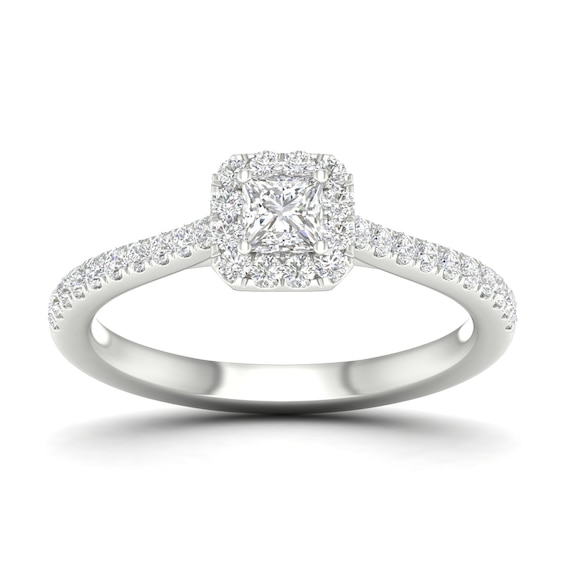 Engagement Ring The Diamond Story 18ct White Gold 0.40ct Diamond Ring