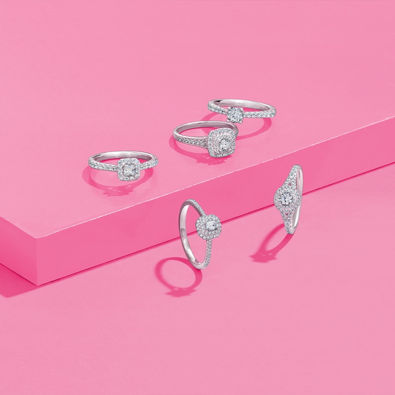 Main Image 5 of The Diamond Story 18ct White Gold 0.40ct Diamond Ring