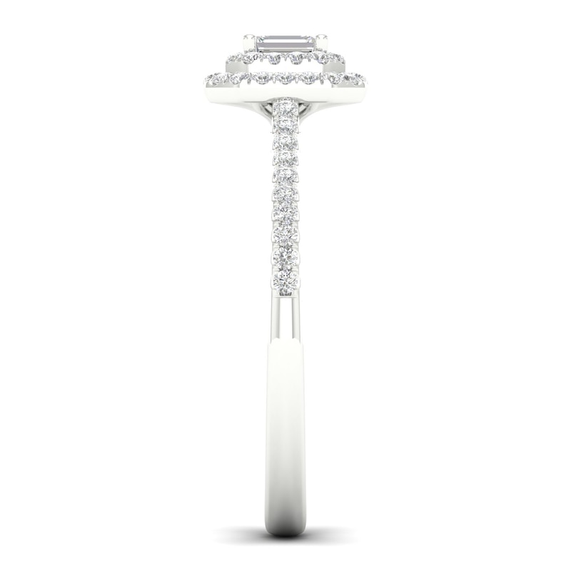 Main Image 2 of Engagement Ring The Diamond Story 18ct White Gold 0.40ct Total Diamond Ring