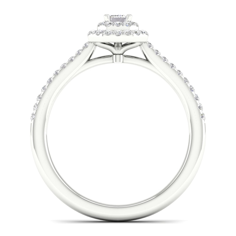 Main Image 3 of Engagement Ring The Diamond Story 18ct White Gold 0.40ct Total Diamond Ring