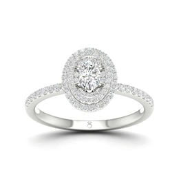 Engagement Ring The Diamond Story 18ct White Gold 0.50ct Total Diamond Ring
