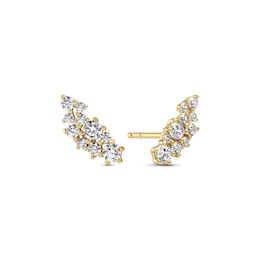 Sif Jakobs Cristallo Piccolo Sterling Silver Yellow Gold Plated Cubic Zirconia Earrings