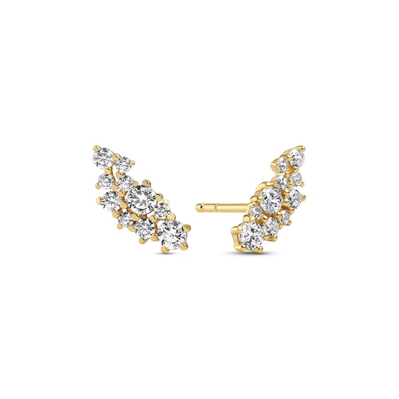 Sif Jakobs Cristallo Piccolo Sterling Silver Yellow Gold Plated Cubic Zirconia Earrings