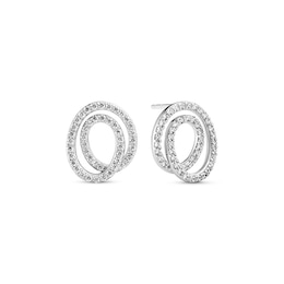 Sif Jakobs Spirale Due Piccolo Sterling Silver Cubic Zirconia Spiral Stud Earrings