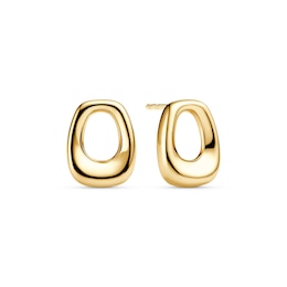 Sif Jakobs Borsa Parvus Sterling Silver Yellow Gold Plated Polished Stud Earrings