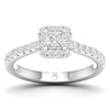 Thumbnail Image 1 of The Diamond Story 18ct White Gold Princess Halo 0.66ct Total Diamond Ring
