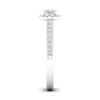 Thumbnail Image 2 of The Diamond Story 18ct White Gold Princess Halo 0.66ct Total Diamond Ring