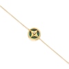 Thumbnail Image 1 of Sterling Silver & 18ct Gold Plated Vermeil Diamond & Malachite Bracelet