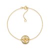 Thumbnail Image 1 of Sterling Silver & 18ct Gold Plated Vermeil Diamond & Mother of Pearl Bracelet