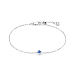 Sif Jakobs Sarzana Uno Sterling Silver Blue Cubic Zirconia Bracelet