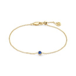 Sif Jakobs Sarzana Uno Sterling Silver Yellow Gold Plated Blue Cubic Zirconia Bracelet