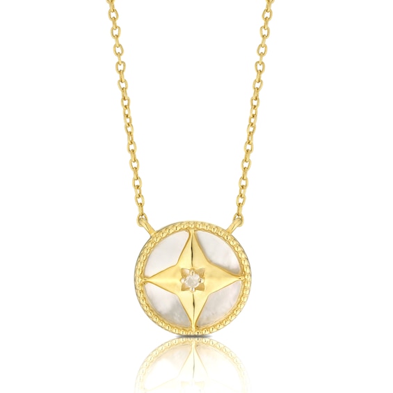 Sterling Silver and 18ct Gold Plated Vermeil Diamond and Mot