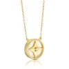 Thumbnail Image 1 of Sterling Silver & 18ct Gold Plated Vermeil Diamond & Mother of Pearl Necklace