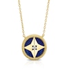 Thumbnail Image 0 of Sterling Silver & 18ct Gold Plated Vermeil Diamond & Sodalite Necklace