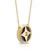 Thumbnail Image 1 of Sterling Silver & 18ct Gold Plated Vermeil Diamond & Sodalite Necklace