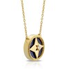 Thumbnail Image 1 of Sterling Silver & 18ct Gold Plated Vermeil Diamond & Sodalite Necklace