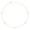 Thumbnail Image 1 of Sterling Silver & 18ct Gold Plated Vermeil Diamond Five Star Station Necklace