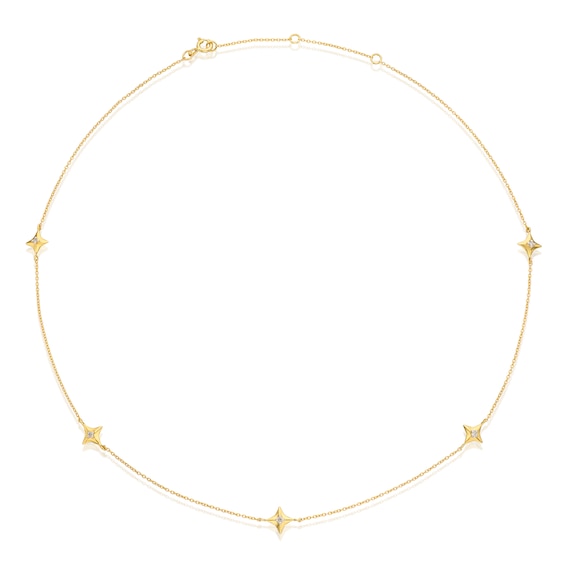 Sterling Silver and 18ct Gold Plated Vermeil Diamond Five St