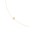 Thumbnail Image 1 of Sterling Silver & 18ct Gold Plated Vermeil Diamond Three Star Station Necklace