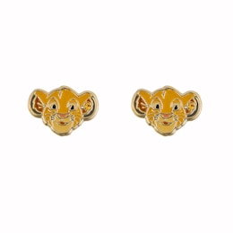 Disney Simba Gold Plated Stud Earrings